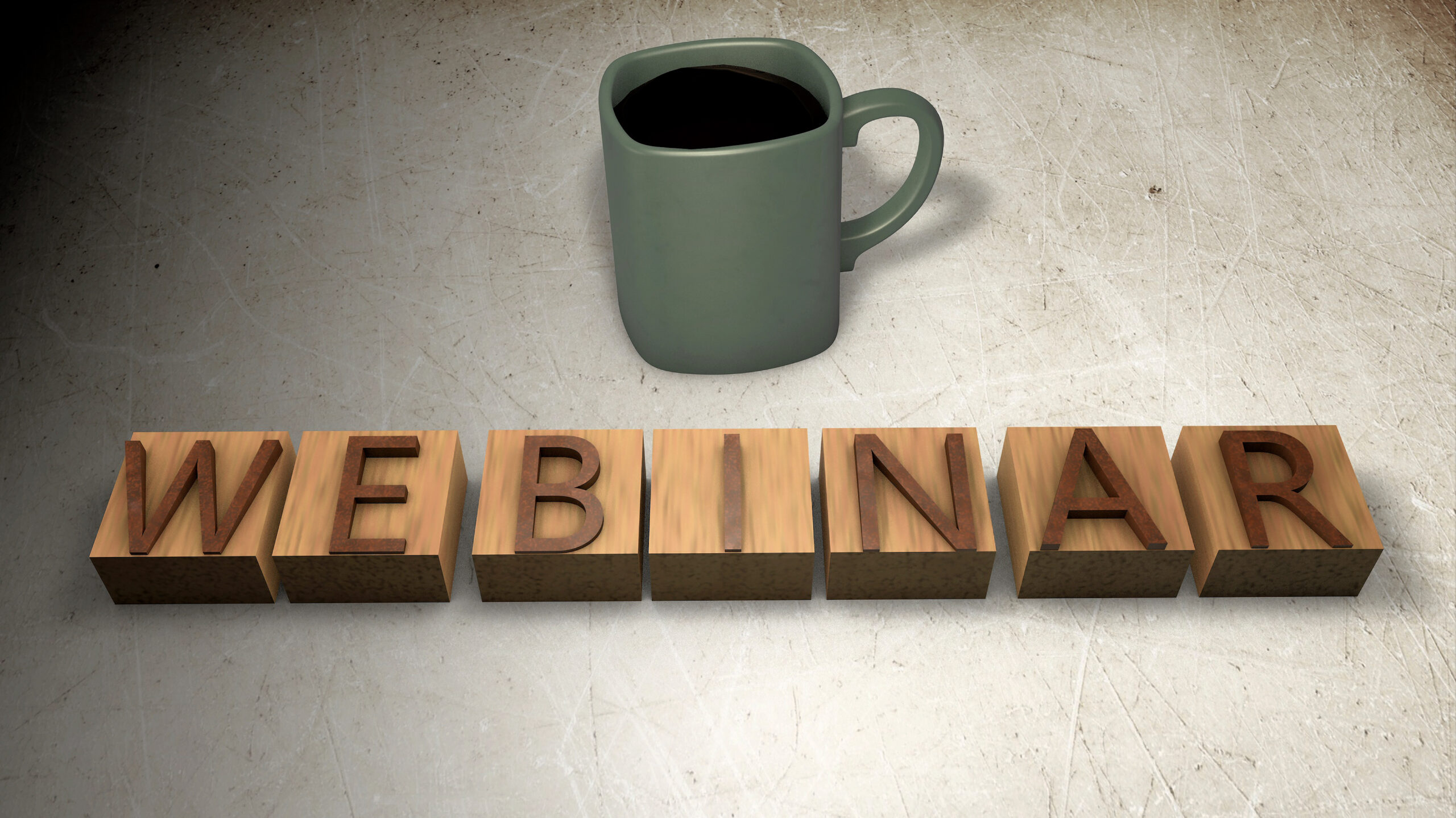 lettres formant le mot webinar