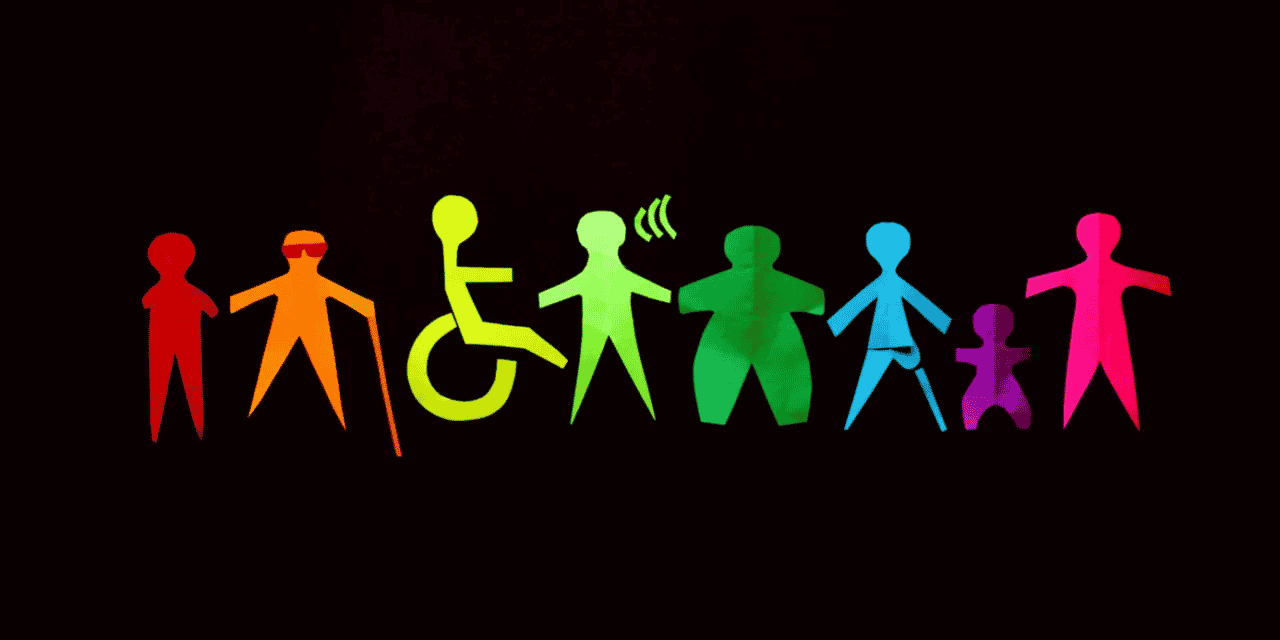 illustration représentant personnes atteintes d'un handicap
