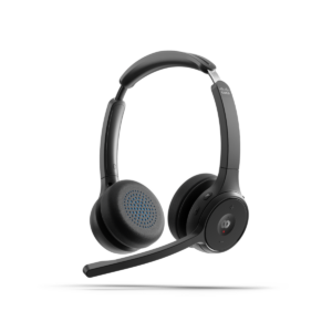 Vue du casque Cisco 722 binaural de profil couleur noire