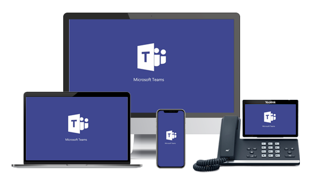 Vue des différents appareils pour téléphoner en entreprise via Microsoft Teams